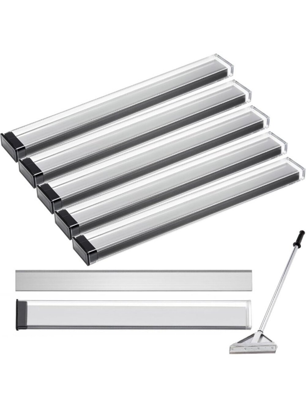 50 Pcs 8" Floor Scraper Blades for Razor Scrapers - Heavy Duty, Durable & Sharp